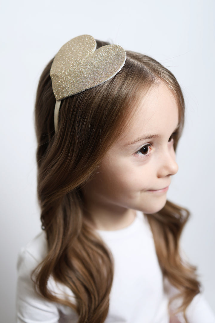 Oversize heart headband Lola | Golden Haze