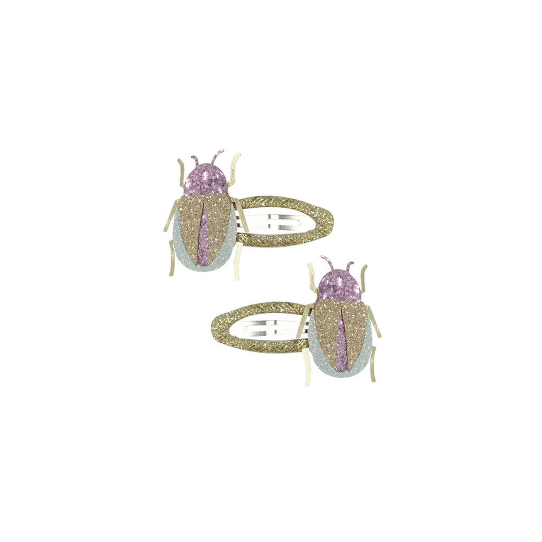 Hair clips Jolly Glitter Beetle | Lilac Mist