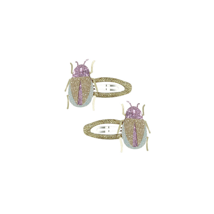 Hair clips Jolly Glitter Beetle | Lilac Mist