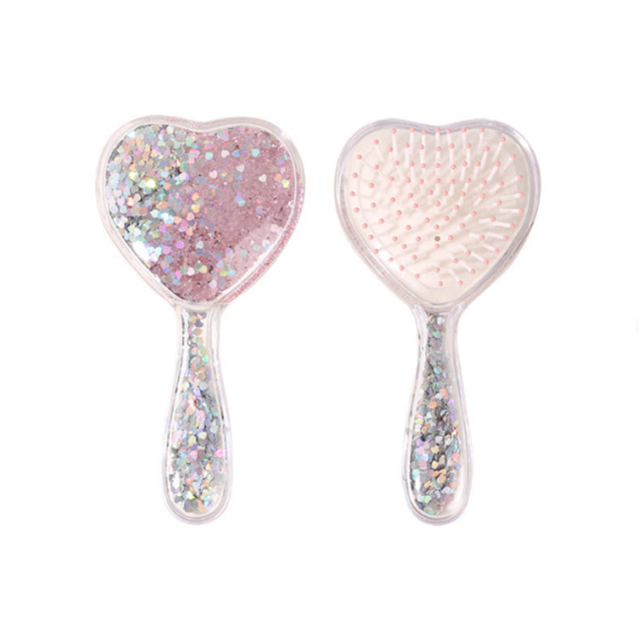 Heart hairbrush with glitter | Candy Sparkle