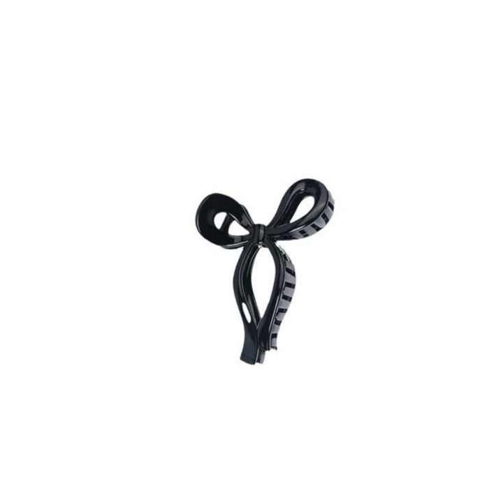 XL bow hair clip | Raven