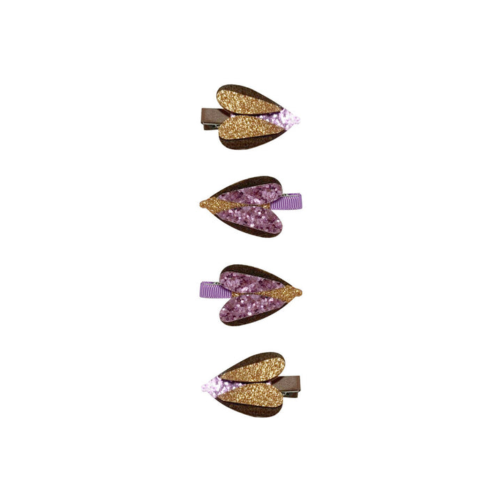 Glitter moth clips | Amber