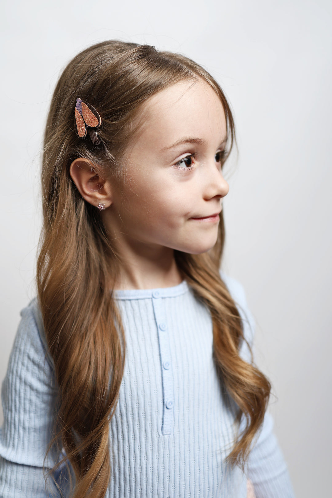 Glitter moth clips | Amber