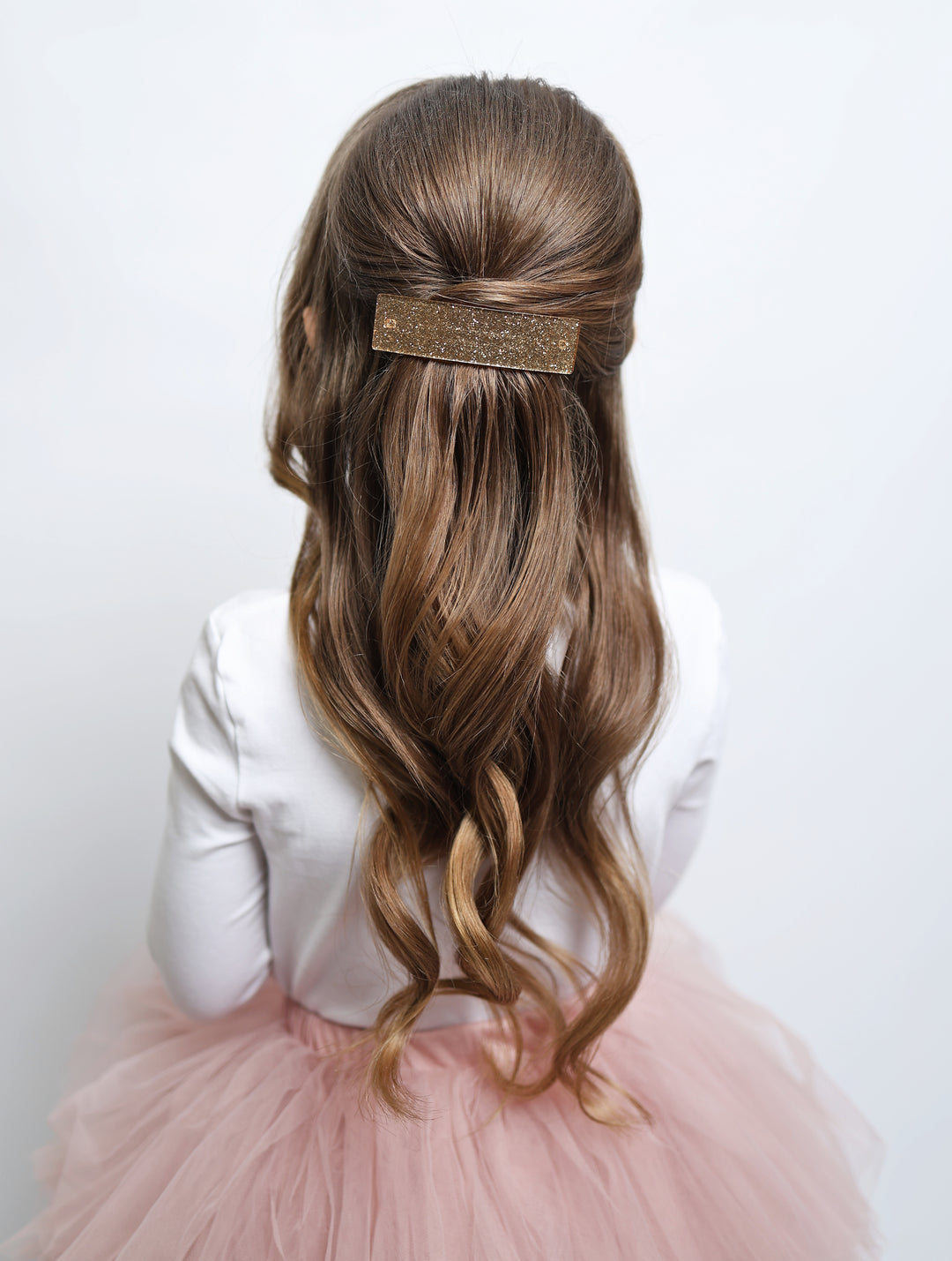 Classic glitter teen hair clip | Gold Dust
