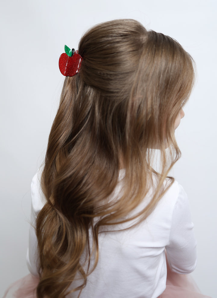 Glitzer Apfel Haarspange | Ruby Glow