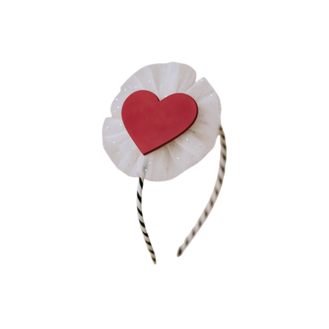 Oversize Boo Herz Haarreif  | cherry