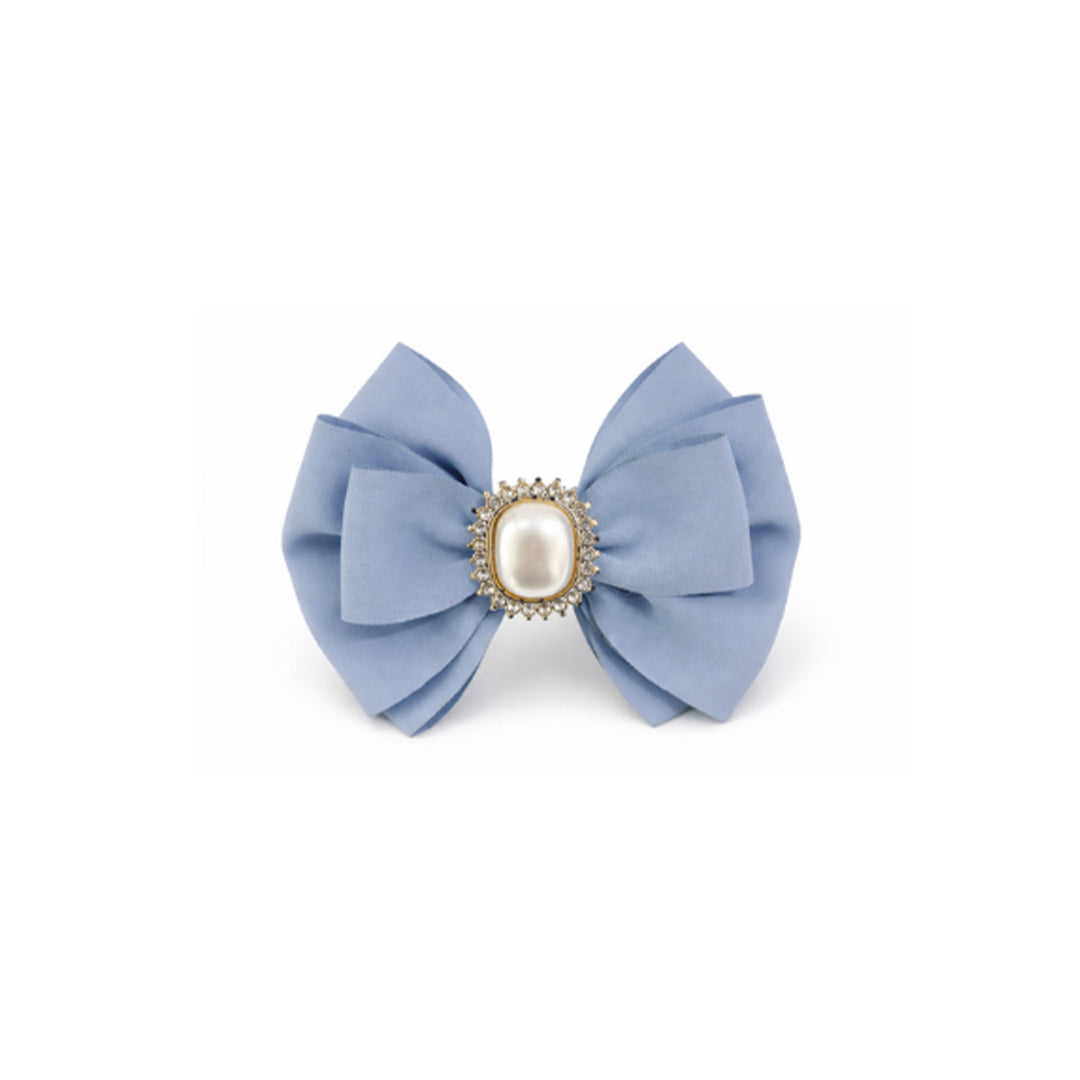 Holiday Bow Clip Estelle | cranberry tartan