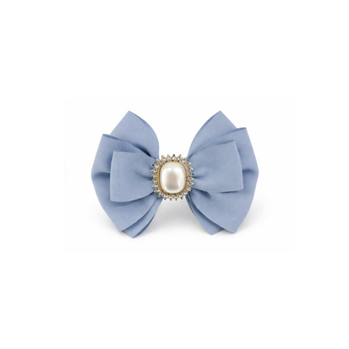 Holiday Bow Clip Estelle | cranberry tartan