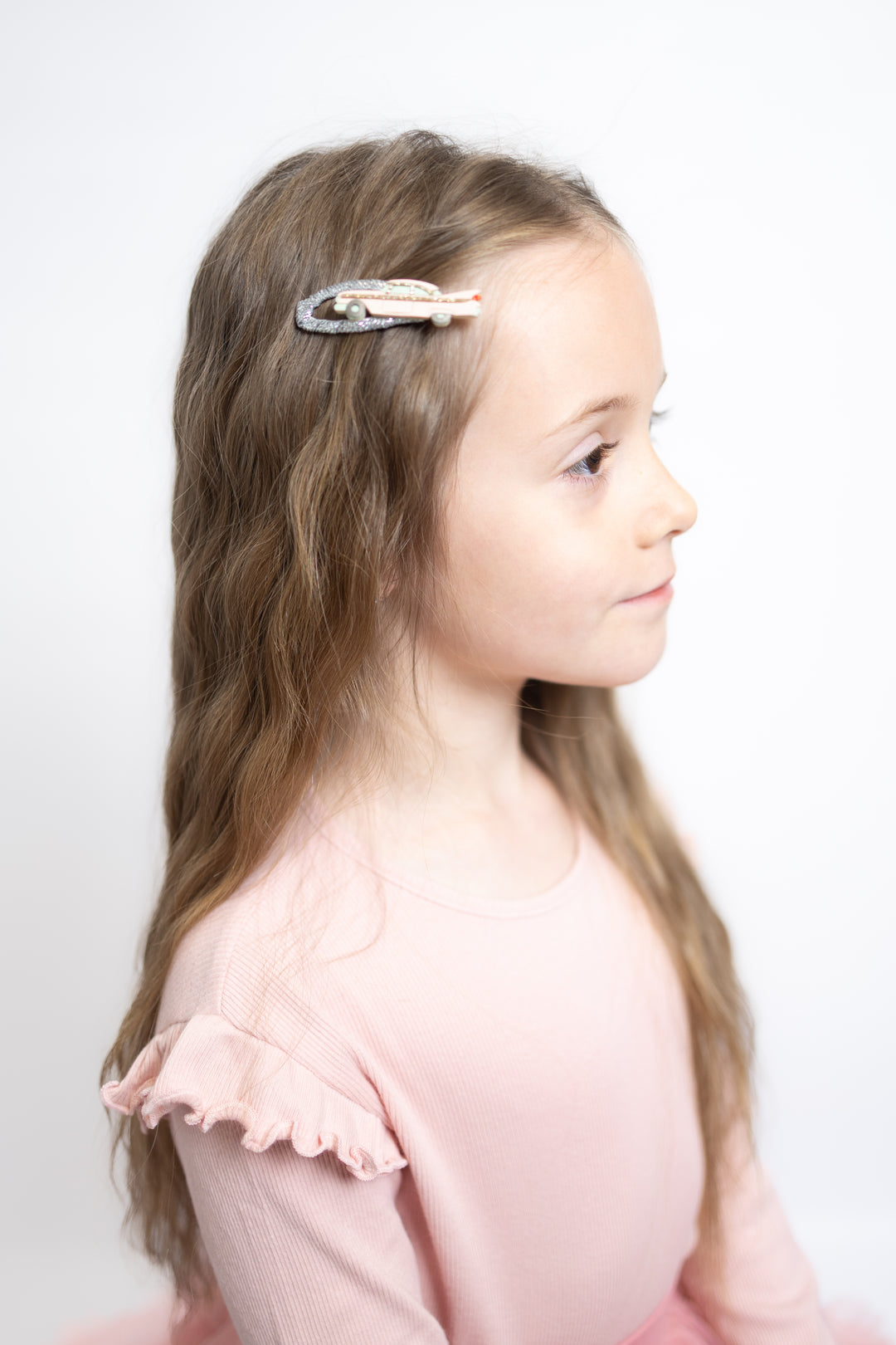 Joyride Car Hair Clip Set (Pink/Mint)