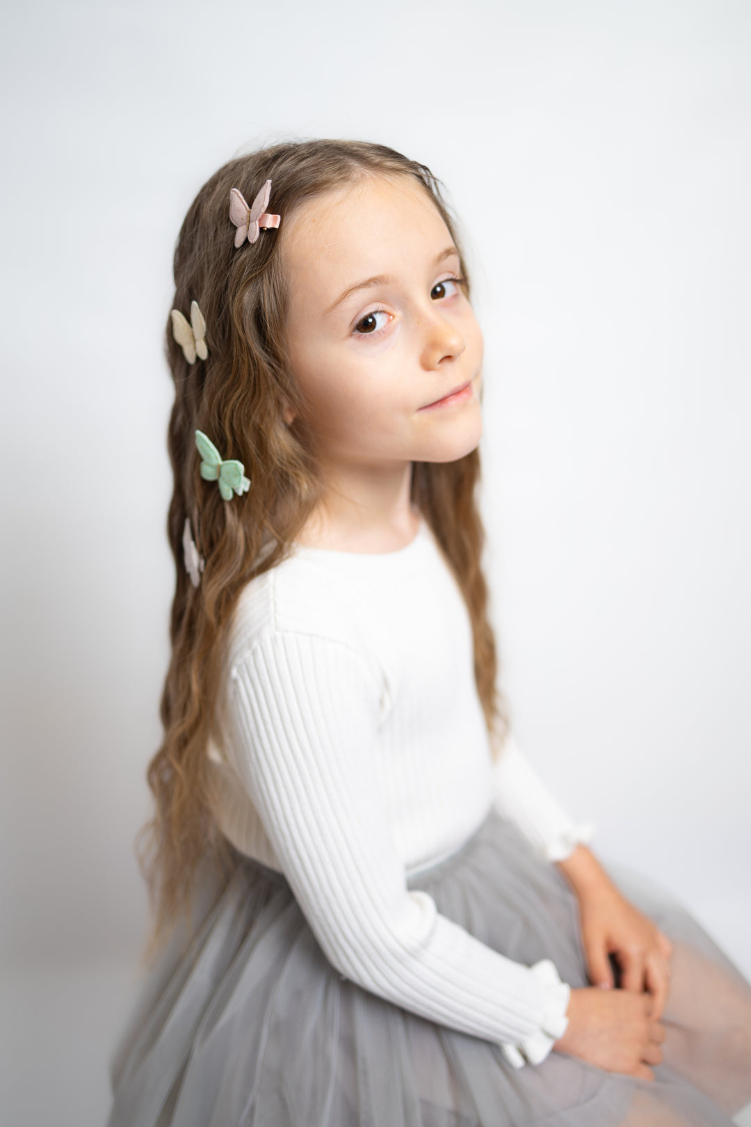 Butterfly clip set Emilie | crepe