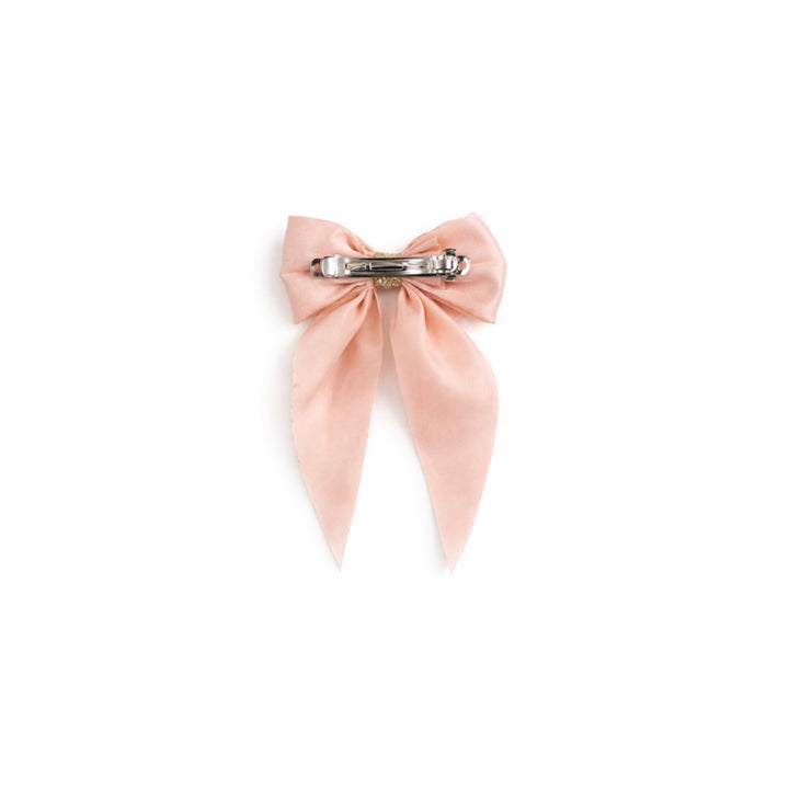 Large bow clasp Évodie | oatmeal stripes
