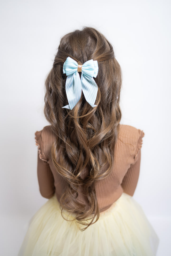 Große Schleifenspange Luna | Mint/Cream