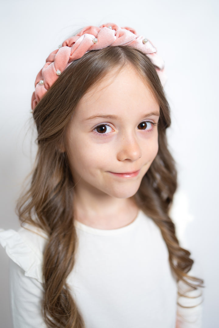 Samt Haarreif Twist  | Vintage Blush
